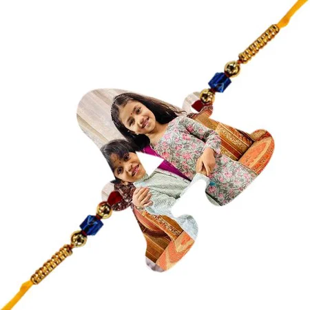 A Alphabet Customized Photo Printed Rakhi
