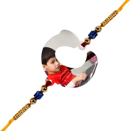 C AlphabetCustomized Photo Printed Rakhi