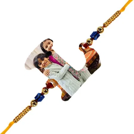 L Alphabet Customized Photo Printed Rakhi