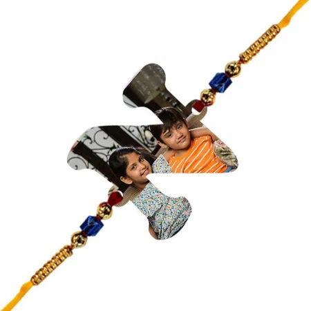 N Alphabet Customized Photo Printed Rakhi