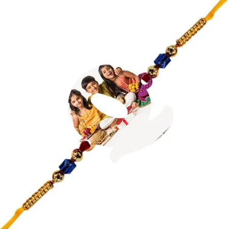 Q Alphabet Customized Photo Printed Rakhi