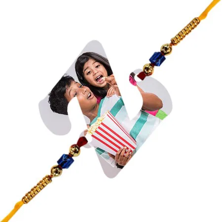 Z Alphabet Customized Photo Printed Rakhi