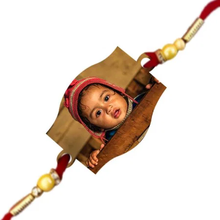 Frame Design Customized Photo Printed Rakhi