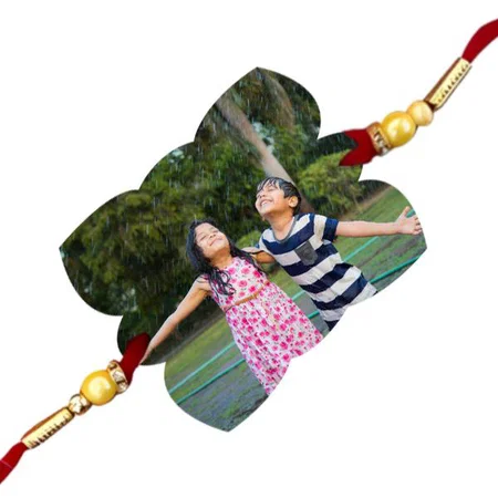 Butterfly Design Customized Photo Printed Rakhi