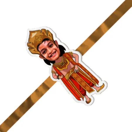 Maharaj Design Magnet Customized Photo Printed Rakhi