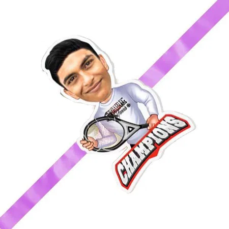 Champions Magnet Customized Photo Printed Rakhi