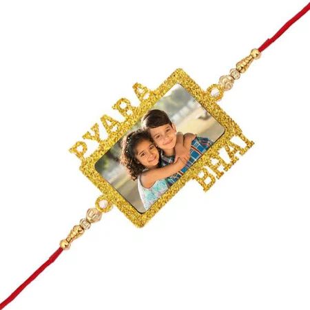 Pyara Bhai Design Customized Photo Printed Rakhi