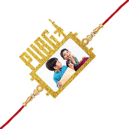 Pubg Design Customized Photo Printed Rakhi