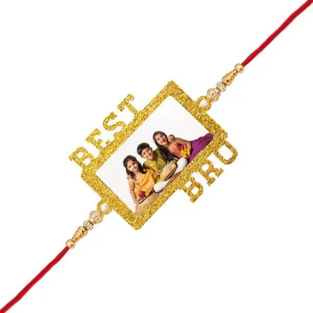 Best Bro Design Customized Photo Printed Rakhi