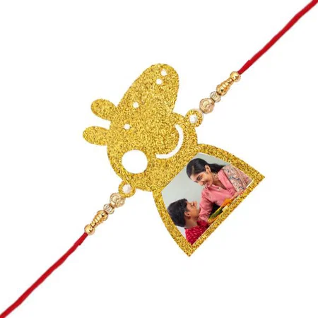 Pig Design Customized Photo Printed Rakhi