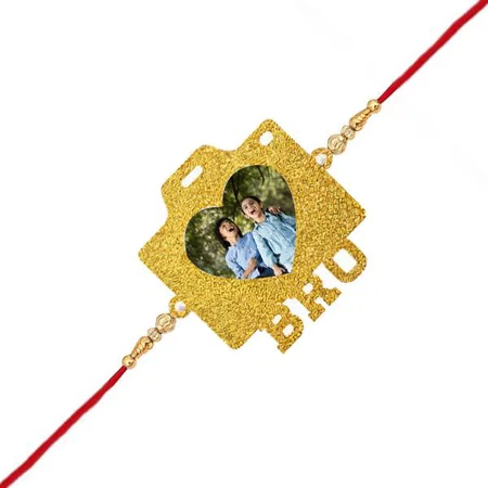 Camera Heart Bro Customized Photo Printed Rakhi