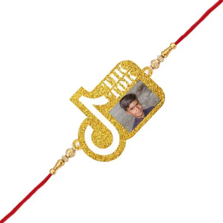 Tik-Tok Design Customized Photo Printed Rakhi