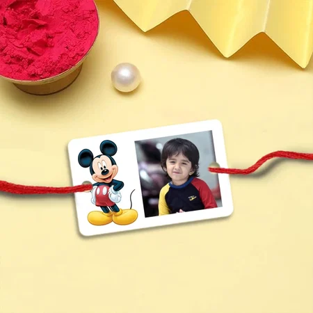 Cartoon Design Customized Photo Printed Rectangle Acrylic Rakhi
