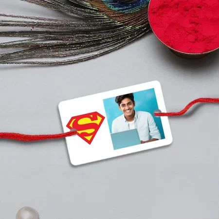 Super Bro Customized Photo Printed Rectangle Acrylic Rakhi