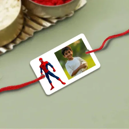 Cartoon Design Customized Photo Printed Rectangle Acrylic Rakhi