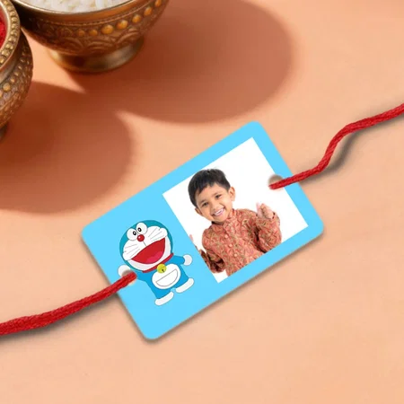 Cartoon Design Customized Photo Printed Rectangle Acrylic Rakhi