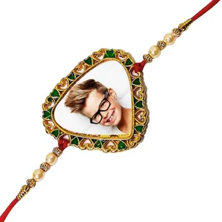 Triangle Customized Photo Printed Rakhi
