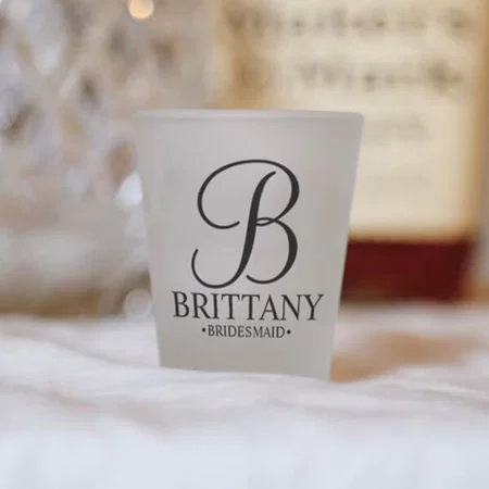 Modern Monogram Customized Photo Printed Shot Glass