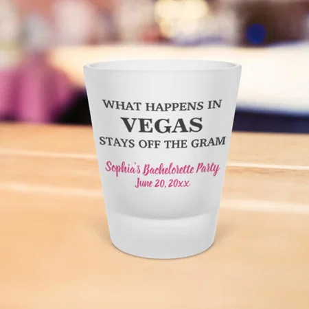 Funny Bachelorette Party Customized Photo Printed Shot Glass
