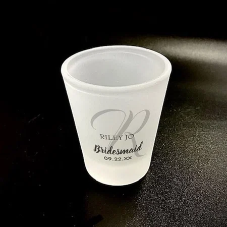 Elegant Modern Monogram Customized Photo Printed Shot Glass