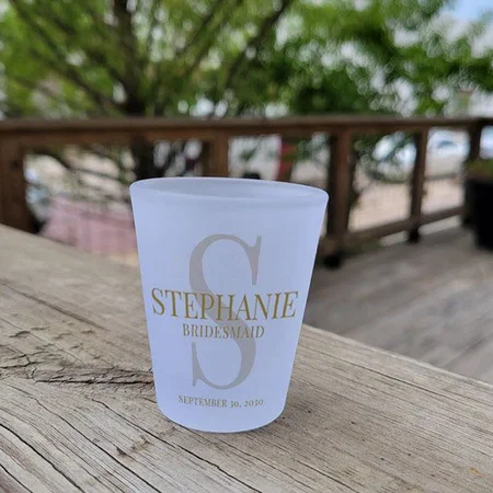 Monogram Design Customized Photo Printed Shot Glass