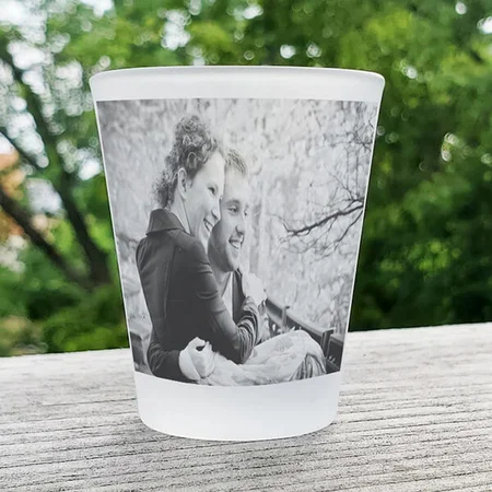 Wedding Anniversary Photo Design Customized Photo Printed Shot Glass