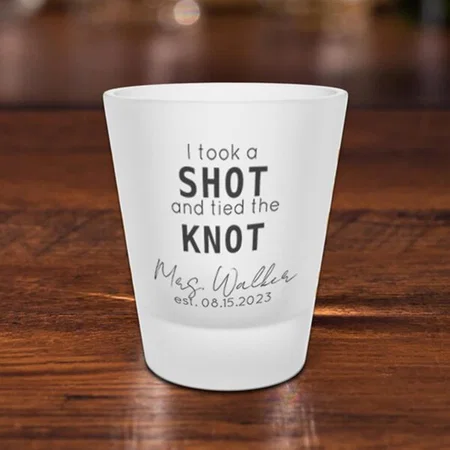 Monogram Design Customized Photo Printed Shot Glass