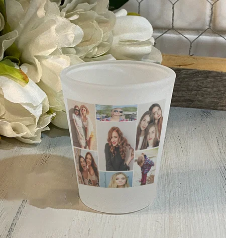 11 Photo Collage Customized Photo Printed Shot Glass