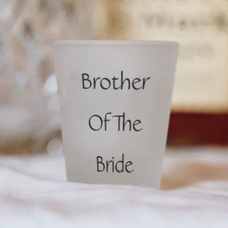 Brother Of The Bride Wedding Celebration Customized Photo Printed Shot Glass