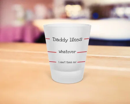 Funny Quote For Dad Customized Photo Printed Frosted Shot Glass