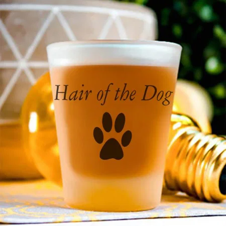 Hair of the Dog Paw Print Design Customized Photo Printed Shot Glass