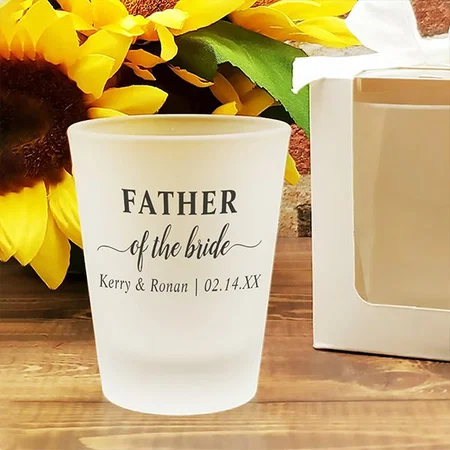 Father of the Bride Wedding Party  Customized Photo Printed Shot Glass