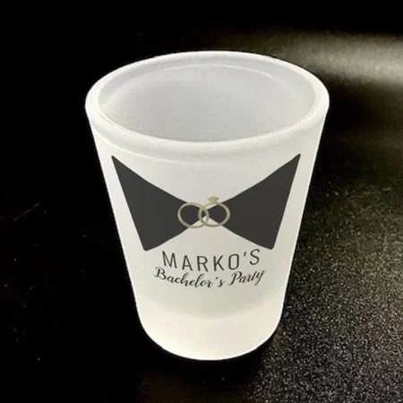 Bachelor Party Ring Design Customized Photo Printed Shot Glass