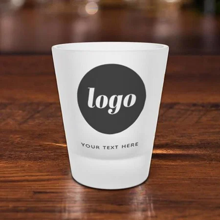 Simple Logo with Name Customized Photo Printed Shot Glass