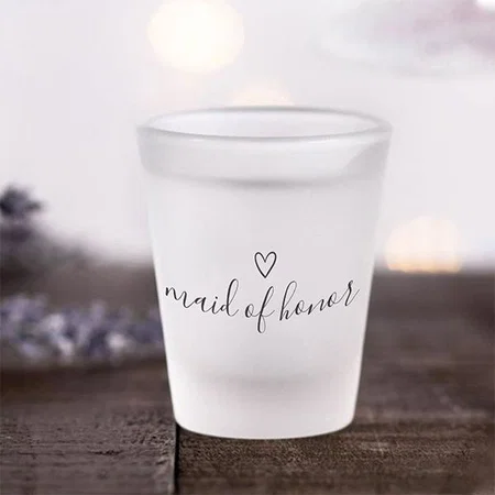 Heart with Name Customized Photo Printed Shot Glass