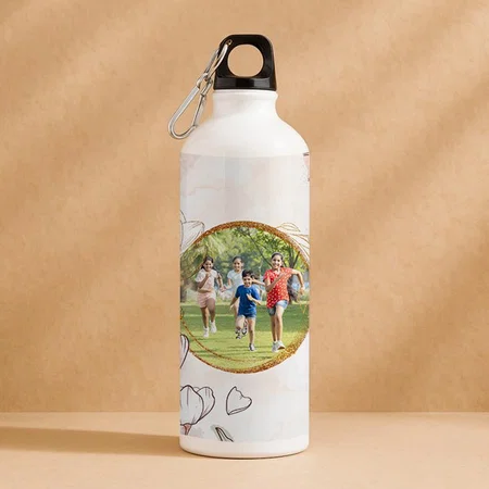 Floral Design Customized Photo Printed Sipper Bottle