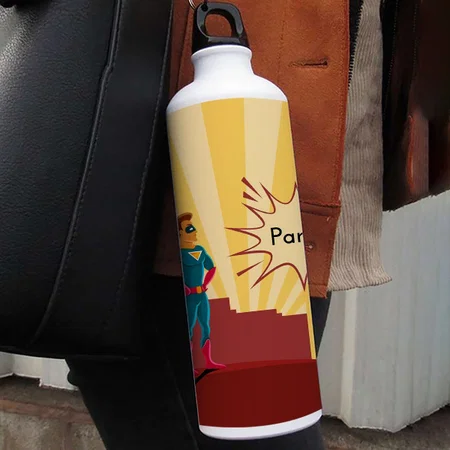 Superhero Customized Photo Printed Sipper Bottle