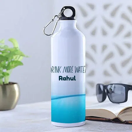 Water Wave Design Customized Photo Printed Sipper Bottle