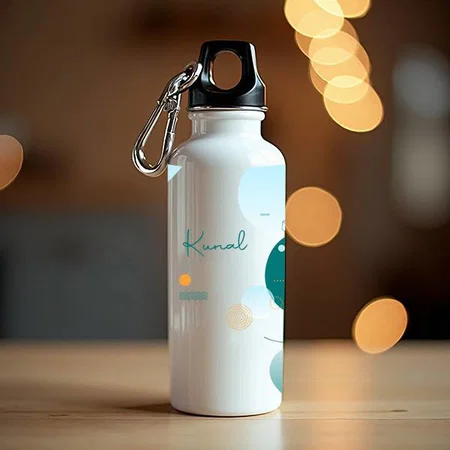 Colored Abstract Shapes Customized Photo Printed Sipper Bottle