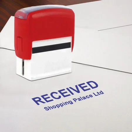 Received Text Customized Self Inking Pre-Inked Rubber Stamp Customized Stamps - Self Inking, Pocket, Pre-Inked Options