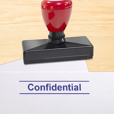 Confidential Design Customized Self Inking Pre-inked Rubber Stamp Customized Stamps - Self Inking, Pocket, Pre-Inked Options
