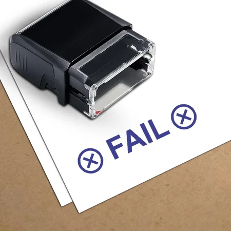 Fail Text Customized Self Inking Pre-inked Rubber Stamp Customized Stamps - Self Inking, Pocket, Pre-Inked Options