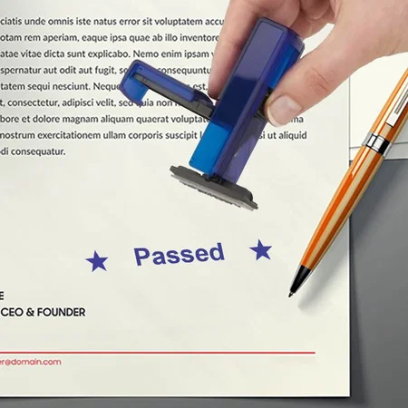 Passed Design Customized Self Inking Pre-inked Rubber Stamp Customized Stamps - Self Inking, Pocket, Pre-Inked Options