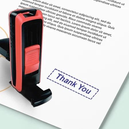 Thank You Customized Self Inking Pre-inked Rubber Stamp Customized Stamps - Self Inking, Pocket, Pre-Inked Options