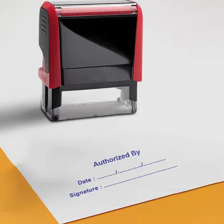 Authorized By Customized Self Inking Pre-Inked Rubber Stamp Customized Stamps - Self Inking, Pocket, Pre-Inked Options