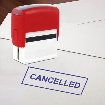 Cancelled Customized Self Inking Pre-Inked Rubber Stamp Customized Stamps - Self Inking, Pocket, Pre-Inked Options