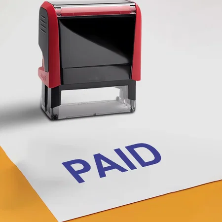 Paid Design Customized Self Inking Pre-Inked Rubber Stamp Customized Stamps - Self Inking, Pocket, Pre-Inked Options