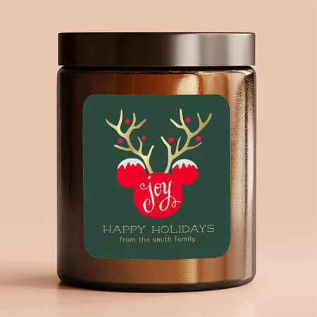 Happy Holiday Design Customized Printed Sticker