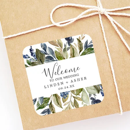 Autumn Greenery Customized Printed Sticker