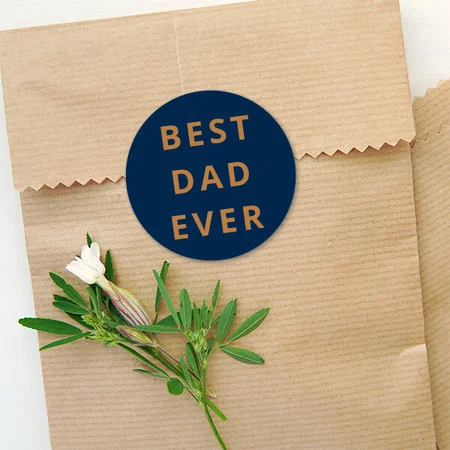Best Dad Ever Customized Printed Sticker